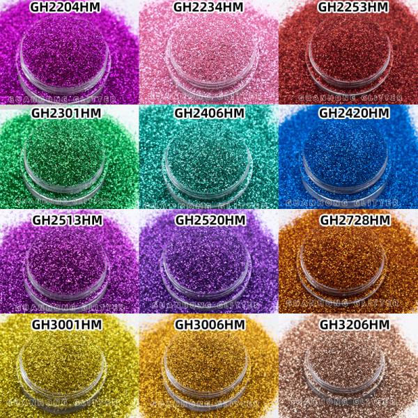 Industrial Grade Biodegradable Glitter Powder For Clothing Printing Body Bright Purple