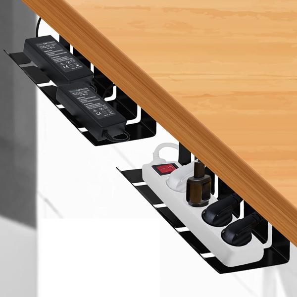 Домашний офис Столовой кабельный держатель 43 x 10 x 10 см с силовым покрытием из углеродистой стали