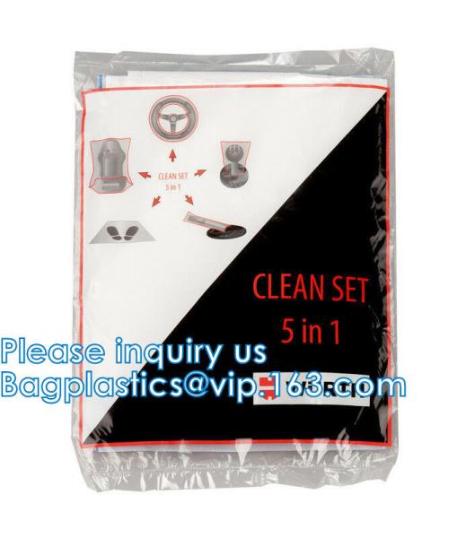 Universal Disposable Transparent Car Seats Cover Car Steering Wheel Covers Waterproof Car Handle Cover