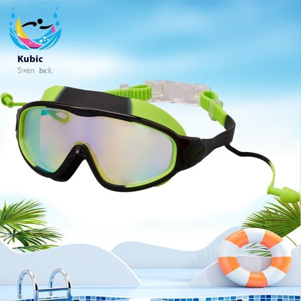 Anti Leaking Children's Swimming Goggles Big Frame Swimming Goggles With Silicone Earplugs