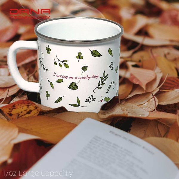 Handmade Enamel Mugs Custom Color Printing Travel Mug Coffee Milk Tea Cup