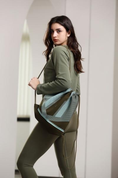 Athletic Drawstring Gym Backpack Moisture Wicking With Polyester Spandex Material