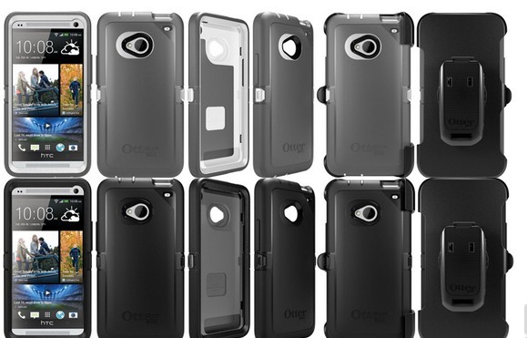TPE Red Ottered Outer Box Phone Cases Lightweight For HTC One