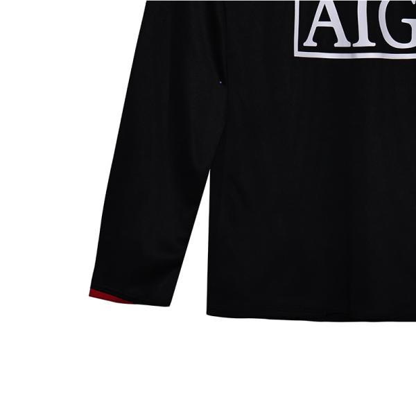 Manchester United 2007 Retro Long Sleeve Away Jersey de football Triple Réplique de l'édition de collection