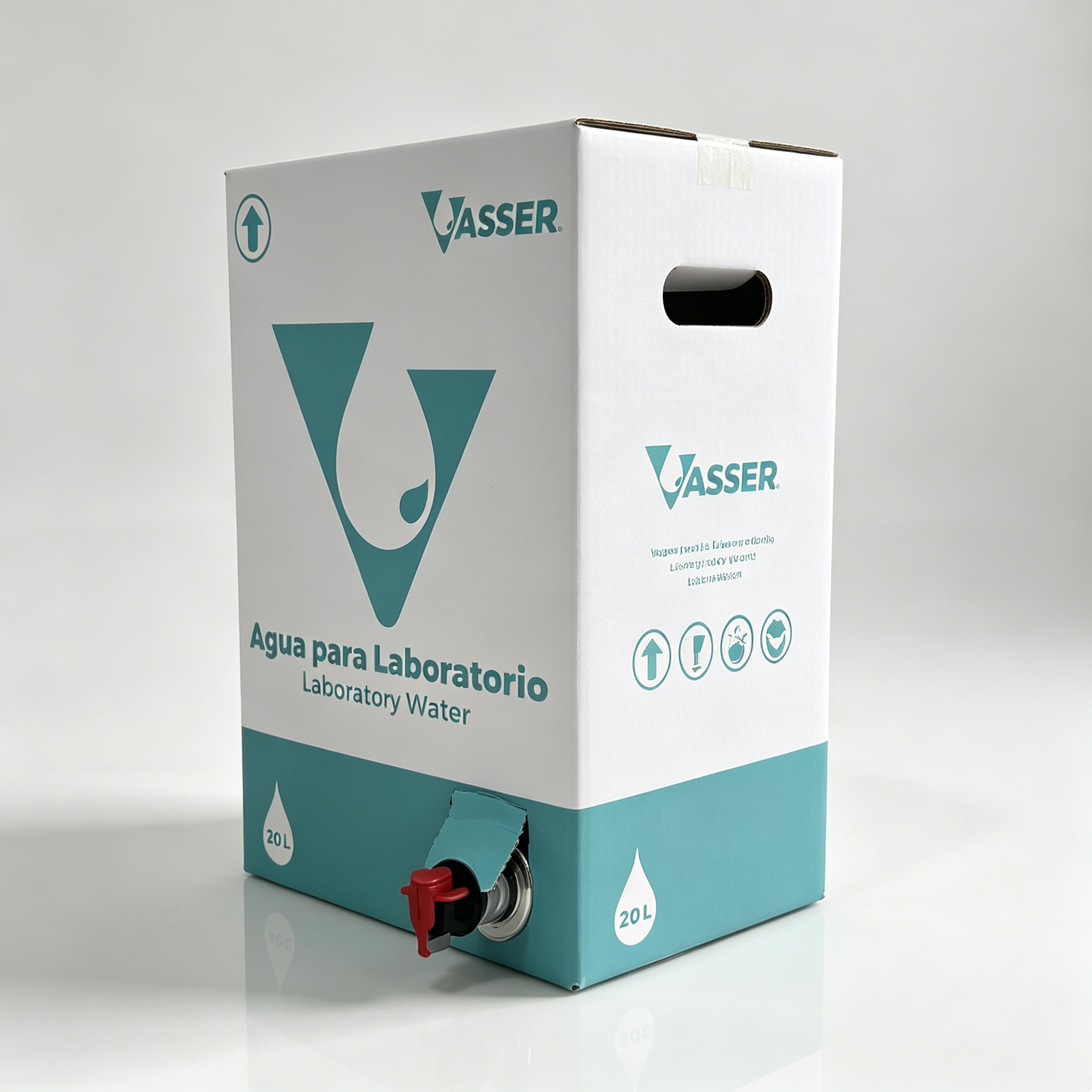 5L 20L Transparent Bag In Box BIB Water Pouches With Custom Printed Cardboard Box | Lab Water Flexible Bib Packaging OEM