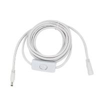 Cabo de extensão DC 12V 5,5x2,5mm Macho para Fêmea com Interruptor 120cm
