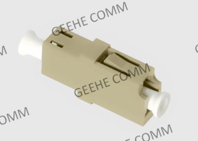 Multimode Simplex Beige OM3 Plastic LC Fiber Optic Adapter No Flanges