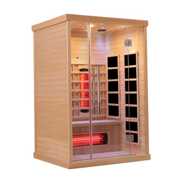 Traditional Cheap Wooden Hemlock Sauna Room Infrared Outdoor Infrared Wood 2-Person Traditional High Time 2-Person