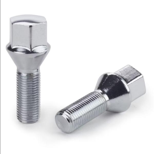 M6 M8 Carbon Steel Chromium Plated Metal Wheel Bolts For Automotive Wheel Hub Screw