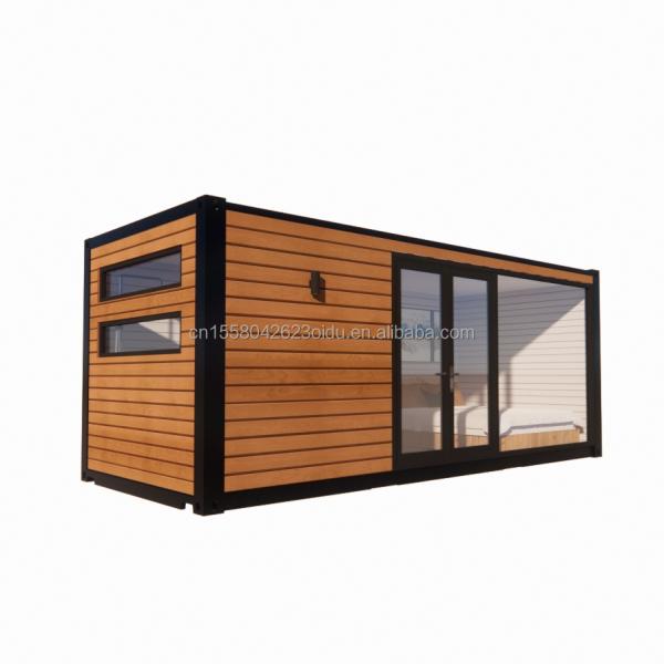 Container en bois extérieur maison de luxe jardin maison minuscule avec 2-3 chambres pour les familles et les hôtels fenêtres en alliage d'aluminium