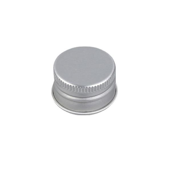 18/410 18/415 Dispensing Cap Matte Silver Aluminium Lotion Bottle Caps With PE Liners