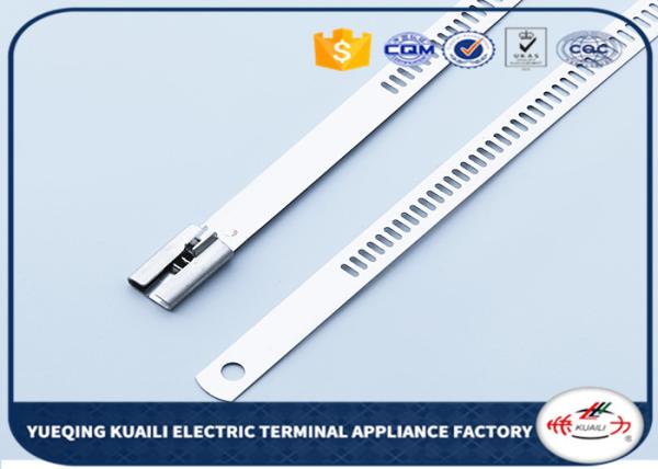 Promotion accessories 316/304 ball lock stainless steel cable ties multi - hole