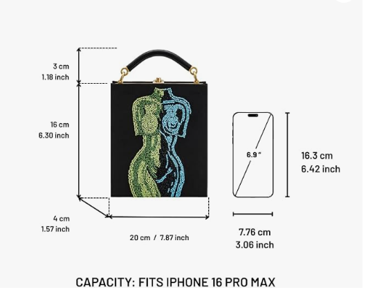 Women's Book Shape Clutch Bag