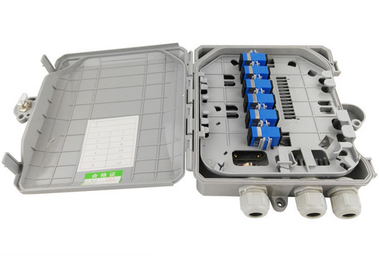 Outdoor Wall Mount FTTH Distribution 12 Cores Fiber Optic Termination Box
