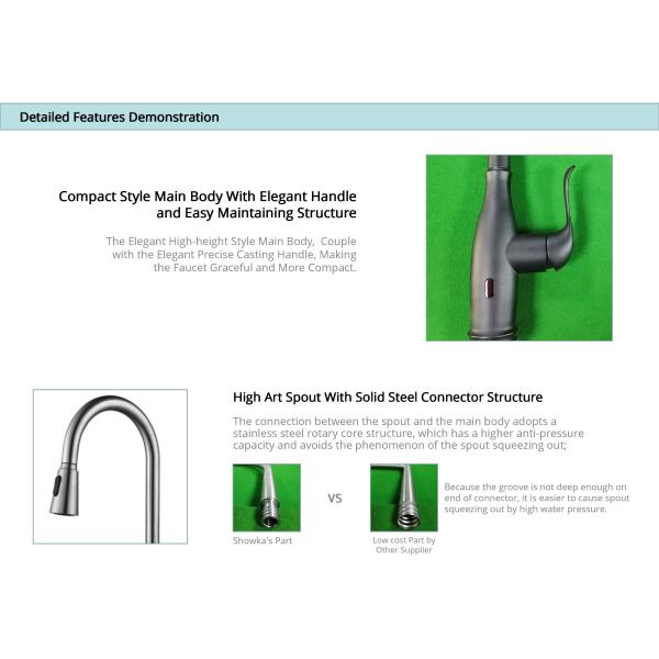 кран кухни управлением датчика бара Гусиная шея умный с анти- закупоривая соплом