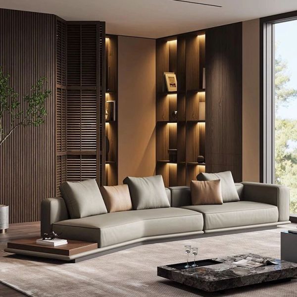 Para Large Sectional Curved Modular l Shape Velvet Corner Living Room White Living Room 8 Seater Sofa Set