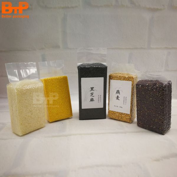 Rice Vacuum Packaging Bags Brick Packing for Food Transparency Plastics Nylon Shrink  Pouches