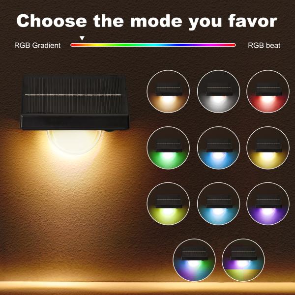 Solar LED Fence Light – Waterproof RGB Outdoor Lighting