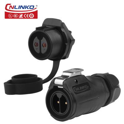 Cnlinko LP20 Series 2 Pole Locking Screw Type LP-20-2 Pin Wiring Screw Plastic Circular Waterproof Aviation Plug Connector