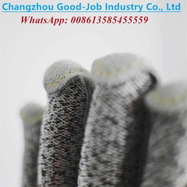 13G Finger Covered Cut Resistant HPPE Cut Proof Working Hand Gloves Level 5 Cow Split Leather Welding Gloves