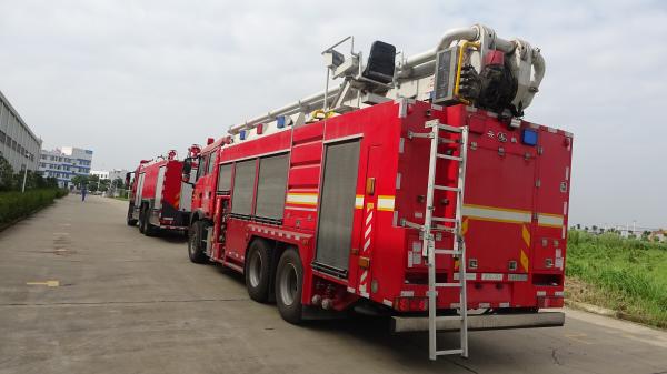 HOWO 324KW Water Tower Fire Truck 6X4 32 Meter Hydraulic Telescopic