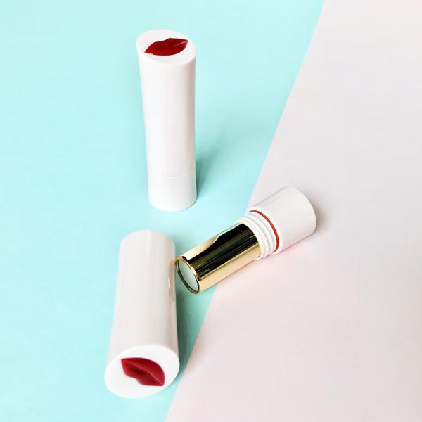 Pink Electroplating 5g Plastic Lipstick Tube Used for Cosmetic Package