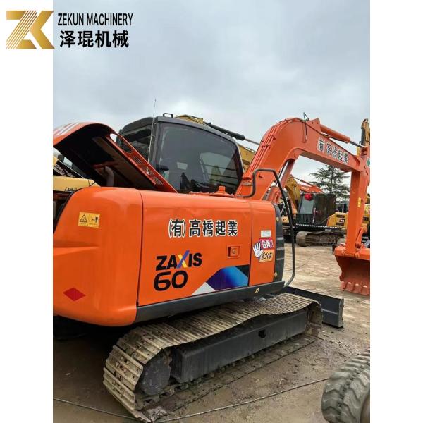 HITACHI ZX 60 6 toneladas Mini Excavadora Hidráulica de segunda mão com 0,22 m3 Capacidade de Balde