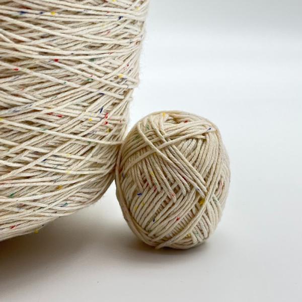 98% Cotton 2% Colored Dot Polyester Mix Color Cotton Yarn Variegated For Diy Toys