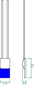 RTD Class B PT100 Platinum Resistance Micro Temperature Sensor 2 Meter Length With 6x50mm Stainless Steel 304 Housing