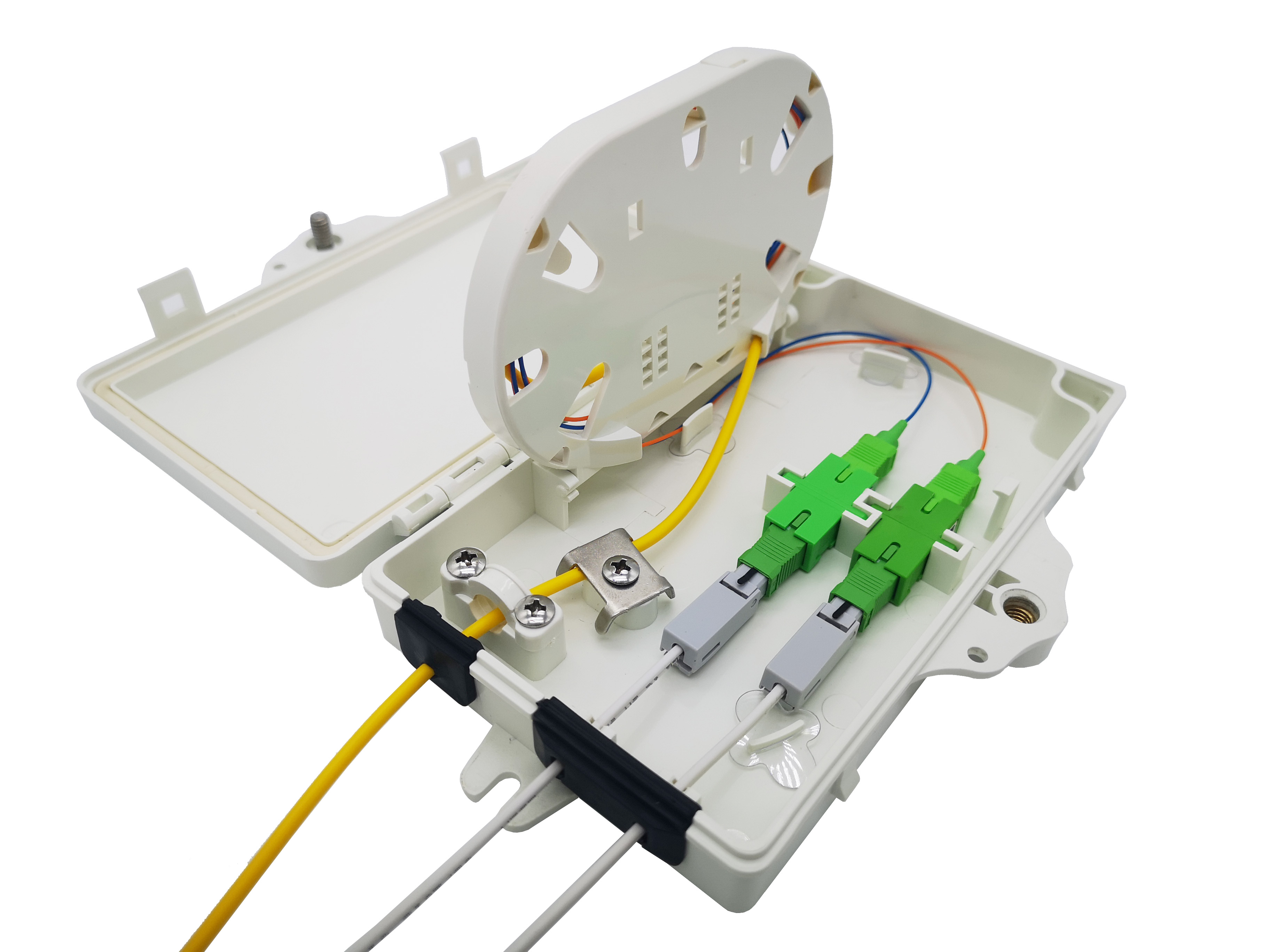 4 держатель стены SC Splitter 1:4 коробки прекращения оптического волокна ядра FTTH на открытом воздухе водоустойчивый
