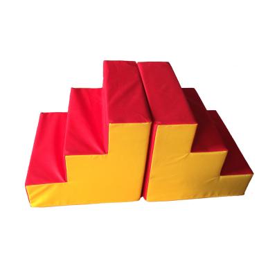 Red Gymnastics Indoor Soft Play Toys Eco Friendly With PVC / PU Surface Material
