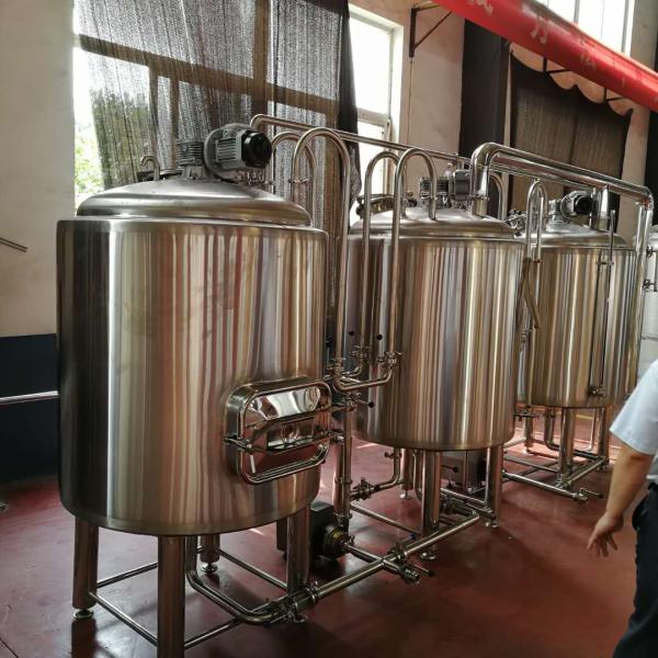 200 Liters 380V/ 50HZ Micro Brewing System Beer Brew Kettle In Silver Color