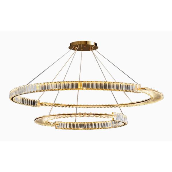 Post-modern light luxury chandelier stainless steel crystal living room lamp Nordic simple restaurant lamp bedroom LED lamp lighting