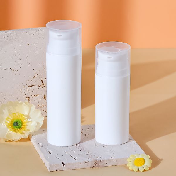 30ml/50ml White PET Airless Foam Pump Bottle with Recyclable Material and Vacuum Technology for Travel-Friendly Skincare Packaging
