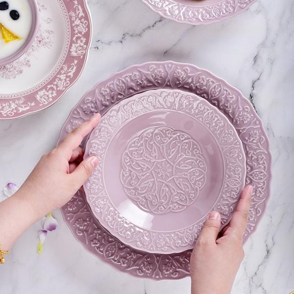 Ins Style Porcelana Bowl Plate Setes de Canecas de Cerâmica Branca Set para 10 Usuários