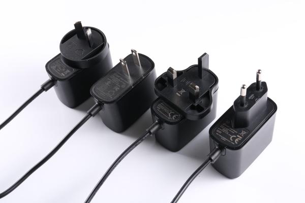 Black AC DC Universal Adapter 5V 2A 5V 2.5A 12V 1A 12V 1.25A UL CE UKCA SAA PSE
