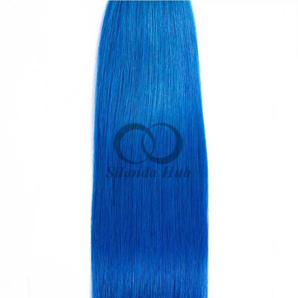 #T1B/Blue Straight Remy Human Hair Bundles Sew In Weave Bundles Brazilian Bundle Deals
