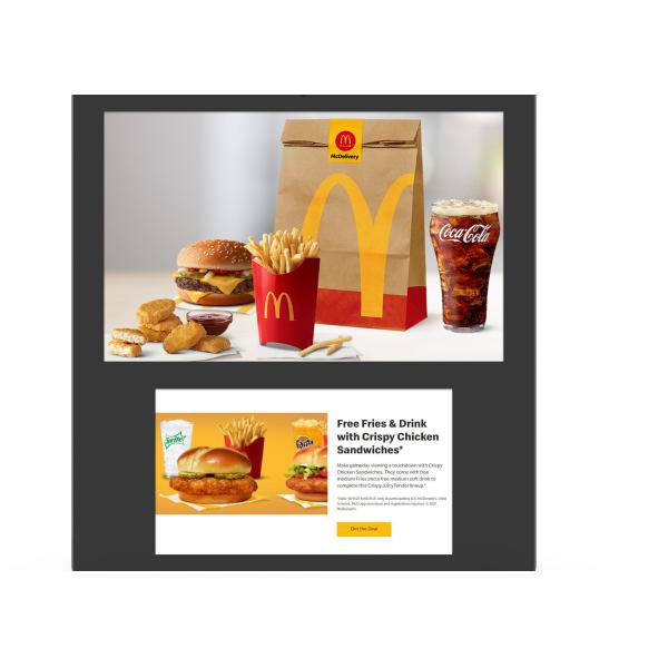 二重接触200cd/m2広告のデジタル表記OS POE 75x75mm VESA