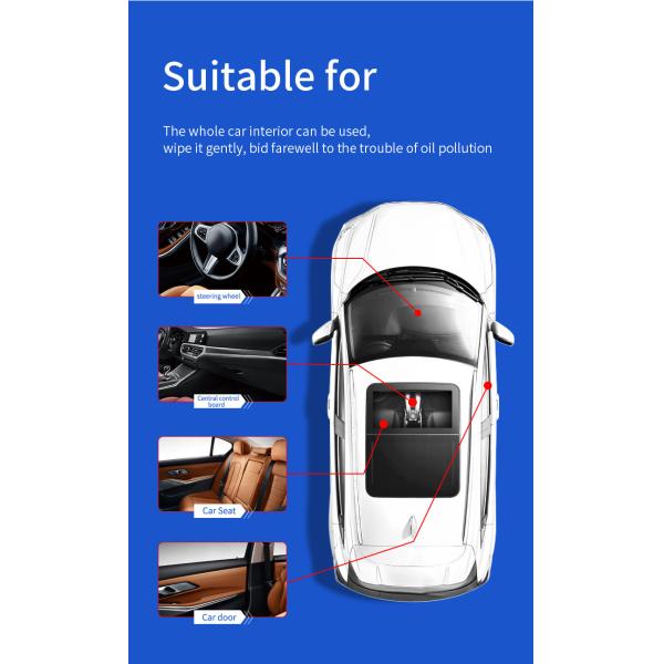 Microfiber Cloth Car Interior Cleaning Wipes For Dashboard Leather Moisturizing