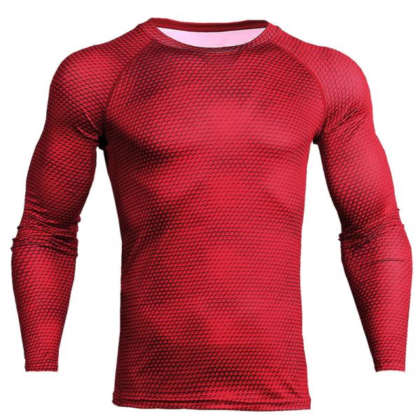 Plus Size  Custom Rash Guard Long Sleeve Anti Bacterial Breathable Cloth Material