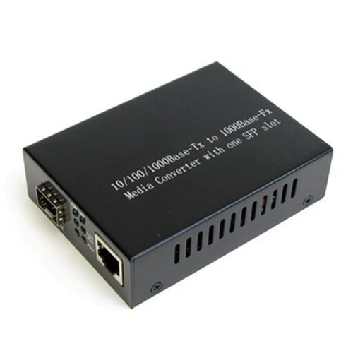 manutenção programada de 10/100/1000M - conversor de fibra óptica duplo dos meios de SFP
