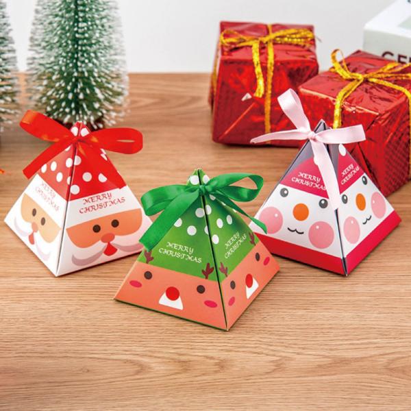 Foldable Cone 350gsm Varnishing Art Paper Christmas Gift Box