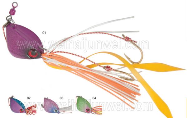 New design best sale 40g/60g/80g rubber jig bait fishing lure JWRBJG08
