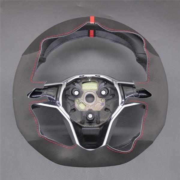 Soft Suede Steering Wheel Cover for Volkswagen Golf 8 MK8 GTI Golf GTE GTD 2020-2021