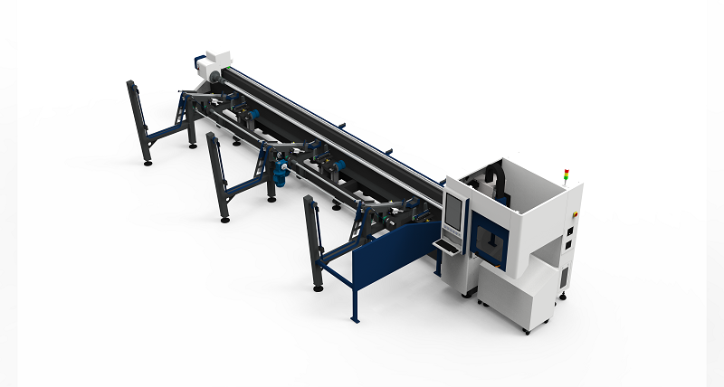 Side Mounted Lathe Tube Metal Laser Cutting Machine Fully Automatic Loading 1500W-20KW