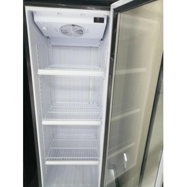 Коммерческий вентилятор охлаждения стеклянная дверь напитки дисплей вертикальный охладитель напитки холодильник