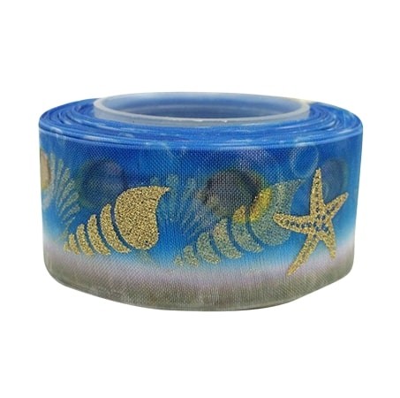 Multicolor Organza Christmas Ribbon 2.0mm 22.2mm Wide Organza Ribbon For Gifts Packing