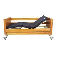 Lit de soins infirmiers électriques pour personnes paralysées marron 200*90cm réglable 4 fonctions pour les meubles d'hôpital