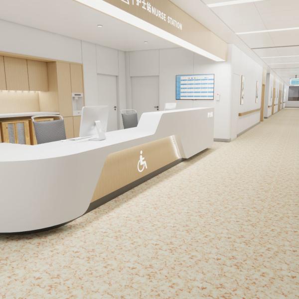 Easy To Clean Heterogeneous Flooring For Busy Spaces Durable Stain Resistant Multi-Layer Structure