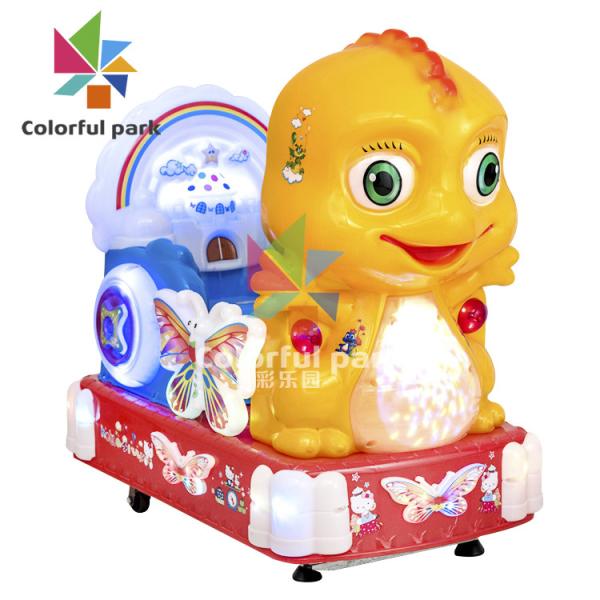 Эксплуатируемая монетка динозавра мультфильма едет, машины езды kiddie рок-н-ролла
